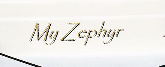 Custom Boat Lettering