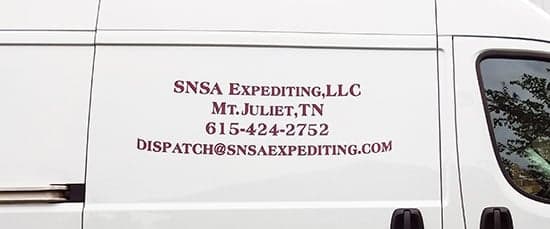 Custom Vinyl Lettering For Company Van