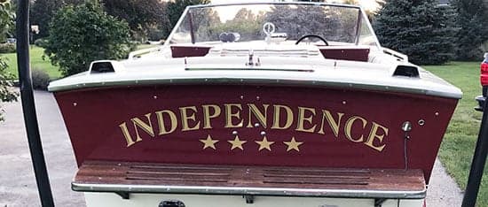 Custom Vinyl Boat Name