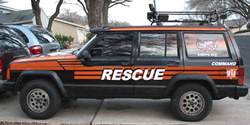 Vinyl lettering on a vehicle