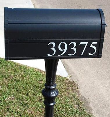 Vinyl Mailbox Numbering Vinyl Mailbox Numbering