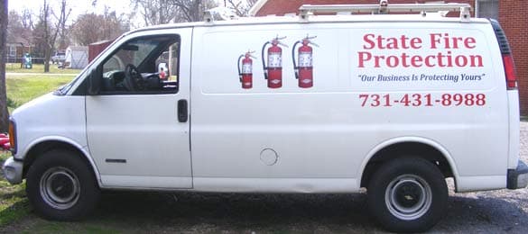 Custom lettering on a Service Van Custom lettering on a Service Van
