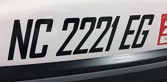 Custom Viynl Boat Registration Numbers