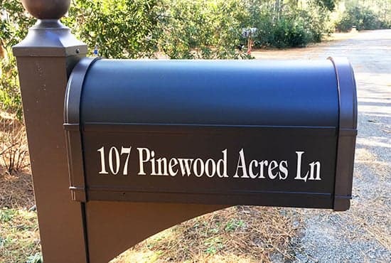 Custom Vinyl Lettering For Mailbox