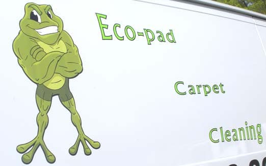 Vinyl lettering on a work van Vinyl lettering on a work van