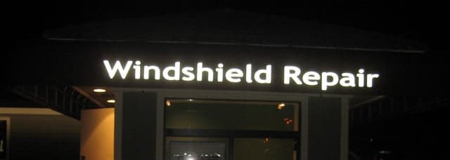 Reflective Lettering - Nighttime Picture Reflective Lettering - Nighttime Picture