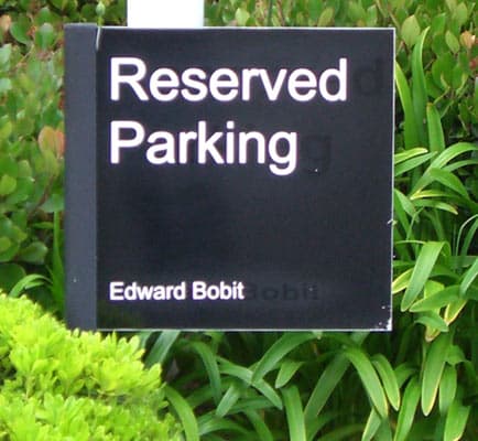Lettering on a Parking lot sign Lettering on a Parking lot sign