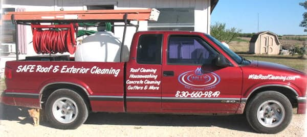 Custom lettering on a work truck