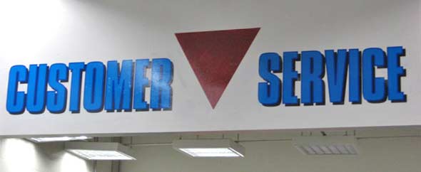 Custom vinyl lettering on a wall