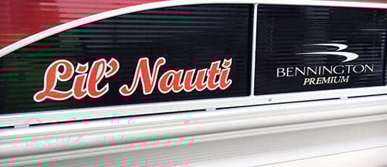 Custom Vinyl Boat Lettering