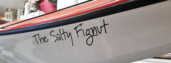 Custom Vinyl Kayak Lettering