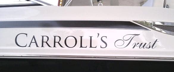 Custom Boat Lettering