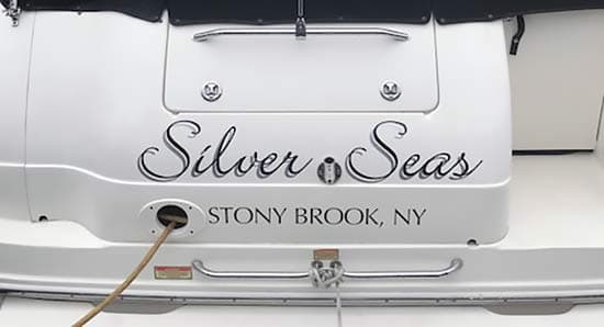 Vinyl Boat Name Lettering