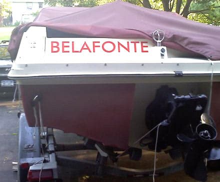 Vinyl Boat Lettering