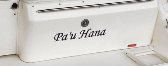 Custom boat name decals Custom boat name decals