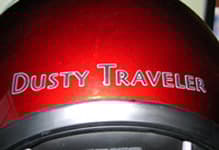 Lettering for a helmet