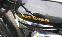 Lettering for a motorcycle