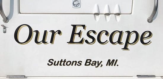 Custom Vinyl Lettering For Boat Name
