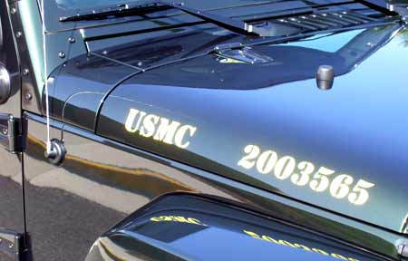 Lettering on a Jeep