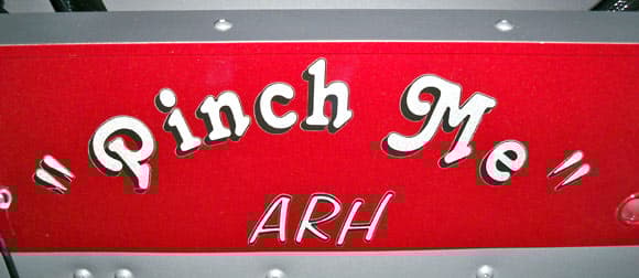 Vinyl lettering for a boat