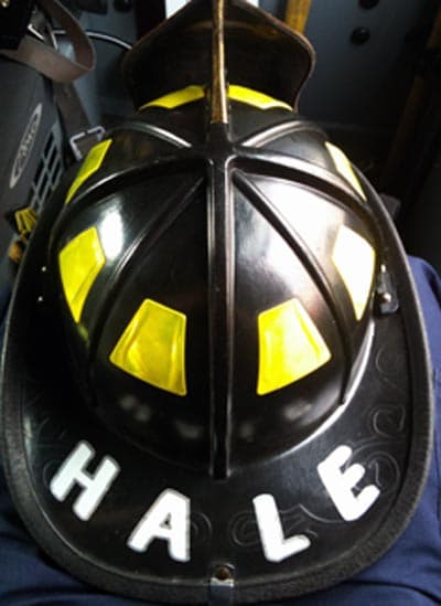 Lettering for a Firemans helmet Lettering for a Firemans helmet