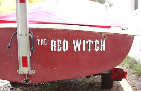 Custom lettering for a boat name