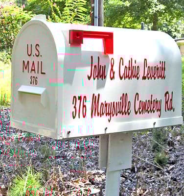 Custom mailbox lettering Custom mailbox lettering
