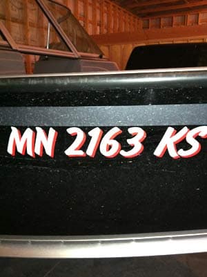 Custom boat lettering Custom boat lettering