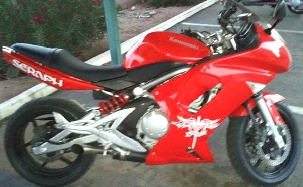 Custom lettering and graphic for a motorcycle Custom lettering and graphic for a motorcycle