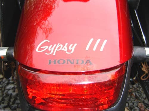 Custom decal on a motorcycle Custom decal on a motorcycle