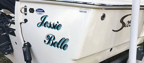Custom Vinyl Boat Name Custom Vinyl Boat Name