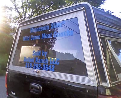 Custom lettering on a vehicle