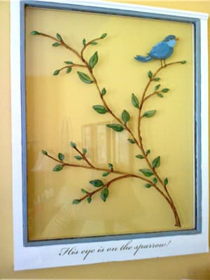 Custom lettering on a picture frame