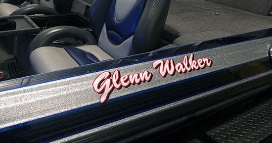 Custom Vinyl Letters on Boat Custom Vinyl Letters on Boat