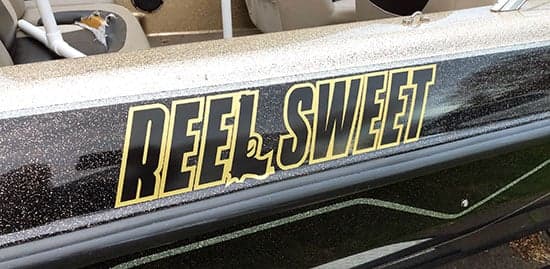 Custom Vinyl Name on Boat Custom Vinyl Name on Boat