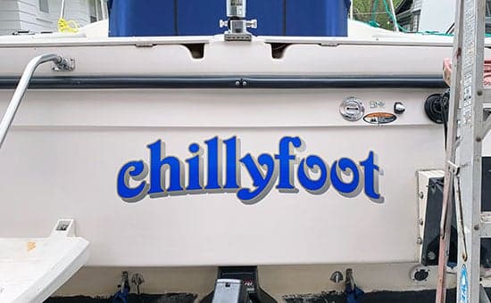 Custom Vinyl Boat Name