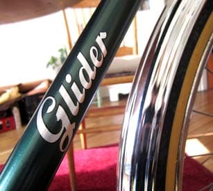 Custom lettering on a bicycle
