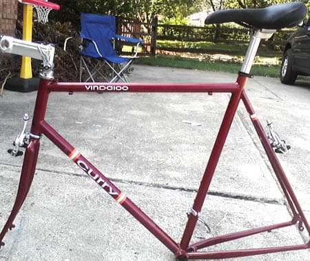 Custom lettering on a bicycle