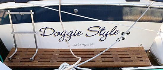 Custom Vinyl Boat Name