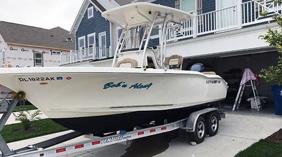 Custom Vinyl Boat Name