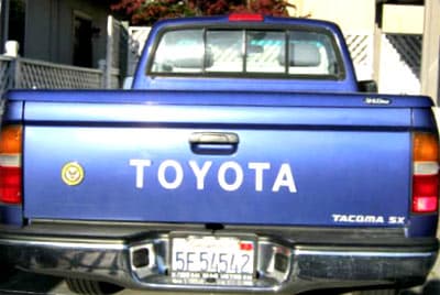 Custom lettering on a truck Custom lettering on a truck