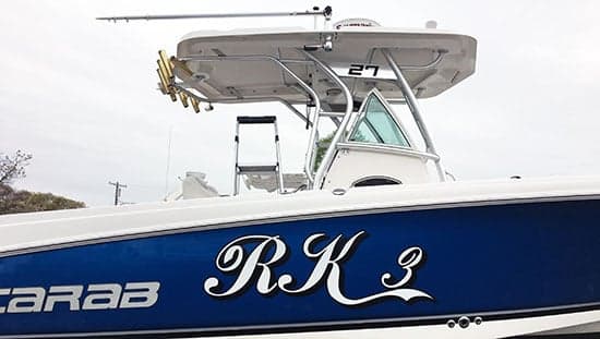 Custom Vinyl Boat Name