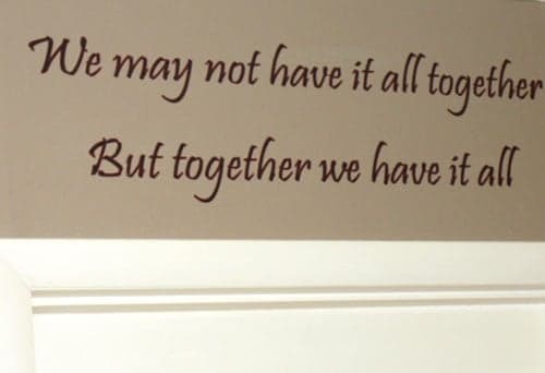 Vinyl lettering on a wall Vinyl lettering on a wall