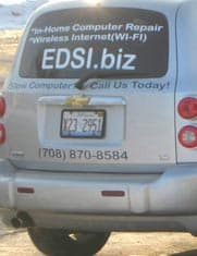Custom Vinyl Lettering on a Vehicle Custom Vinyl Lettering on a Vehicle