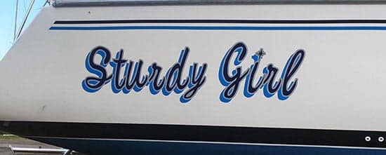 Custom Vinyl Lettering For Boat Name