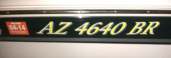 Custom vinyl lettering on a boat Custom vinyl lettering on a boat