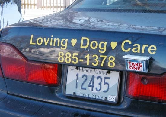 Vinyl Lettering for a Car