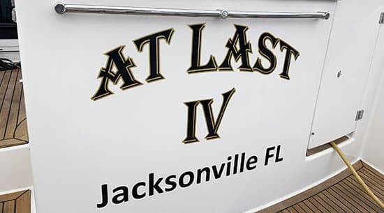 Custom Vinyl Boat Name Custom Vinyl Boat Name
