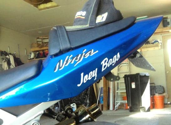 Custom vinyl lettering on a bike Custom vinyl lettering on a bike