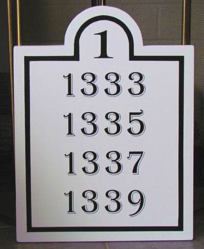 Custom lettering for address boards Custom lettering for address boards